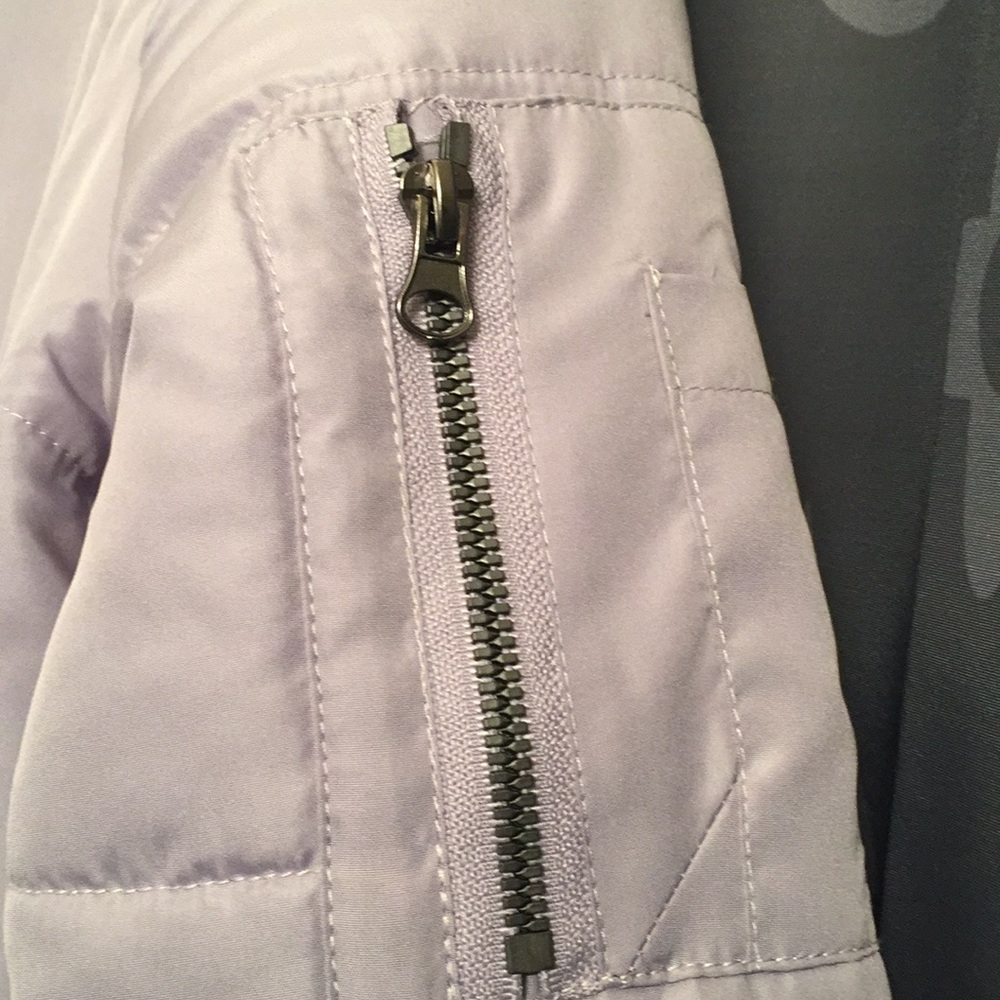Forever Flower medium lavender puffer jacket  NWOT - Picture 3 of 7